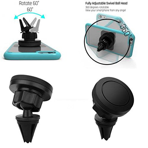 Car Mount Magnetic Air Vent Holder Swivel Dock Strong Grip Compatible with LG Velvet 5G, V30, G6 Phones