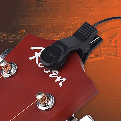Zetiling Piezo Pickup, Clip on Pickup, Universal Pickup, Ukulele Pickup, Guitar Pickup, Tuner Instrument Pickup Microphone Vocals Pick Up for Tuner