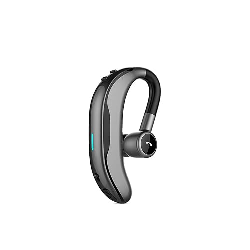 IHAO Bluetooth Earpiece Headphone Dual Noise Cancelling Mic Painless Open-Ear Handsfree Headset Stereo Sound Left/Right Changeable Earhook Earphones