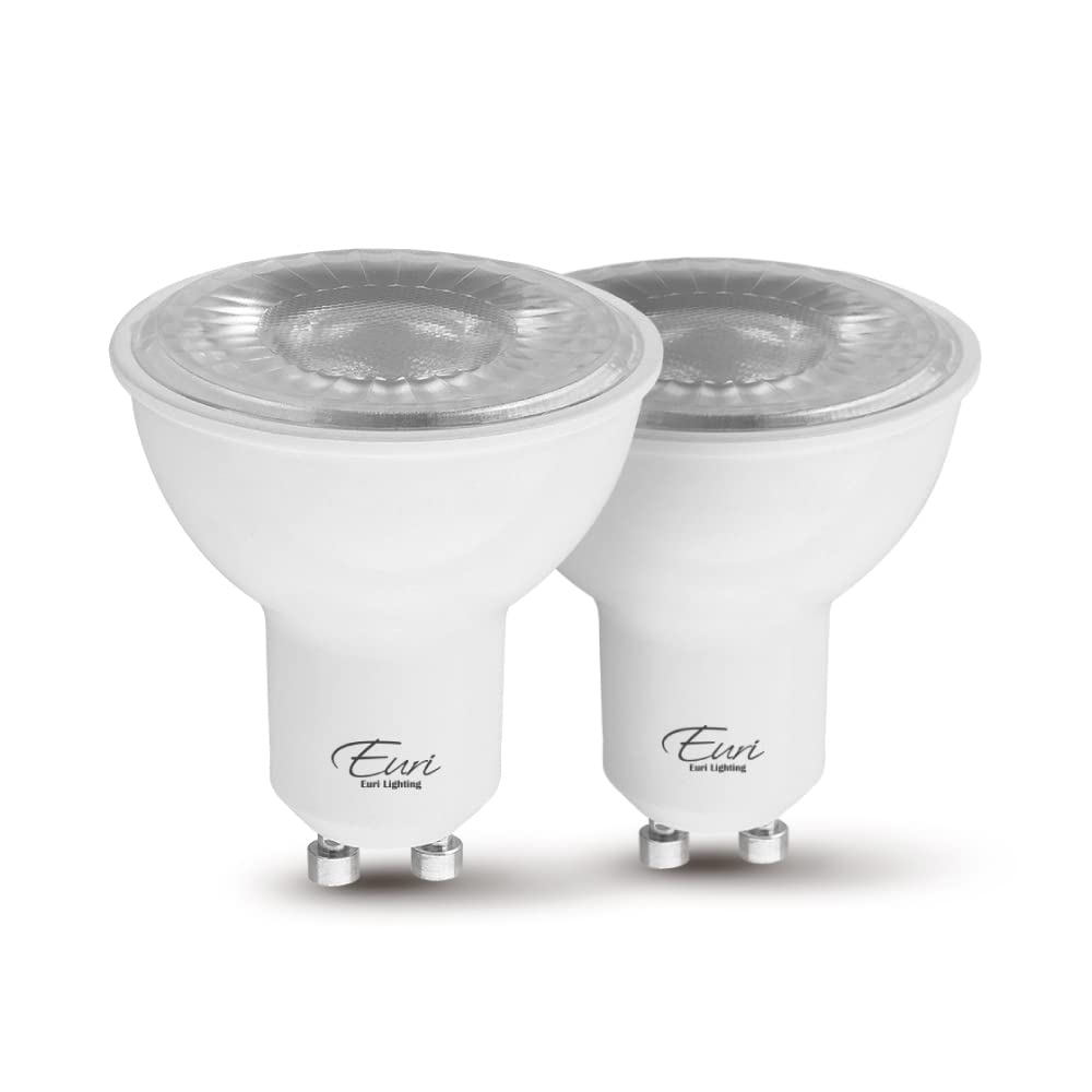 Euri Lighting EP16-7W5020eG-2 Dimmable LED PAR16, GU10 Base, 7W (50W Equal) 500lm, Warm White (2700K), 80CRI, 40° Angle, Damp Rated, UL, Energy Star