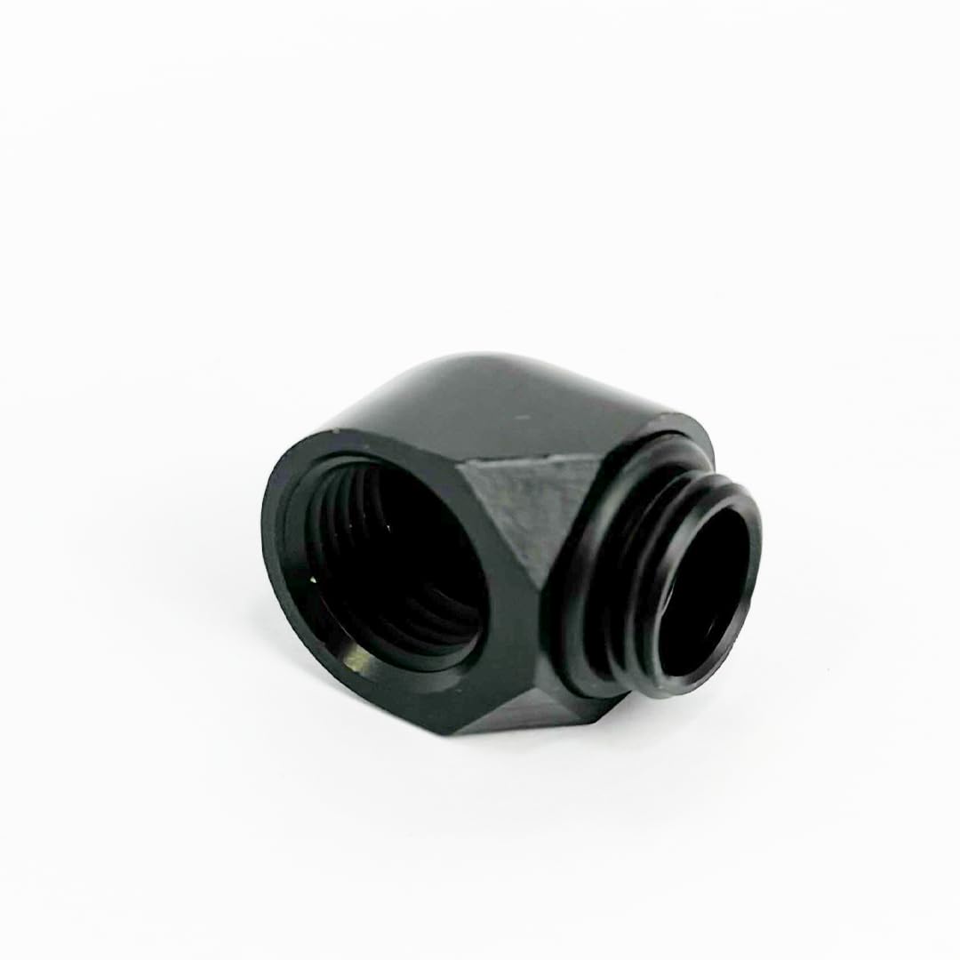 dracaena.io 6-Pack G1/4" Male to Female 90° Angle Elbow Fittings, Brass Water Cooling Connector Adapter for PC Computer Liquid Cooling Loop, Durable