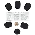 Compete Audio L6 Larger Foam Microphone Windscreens (Microphone Covers) 6-Pack Desktop/Headset Fitness Instructor/Gamer Pack Black