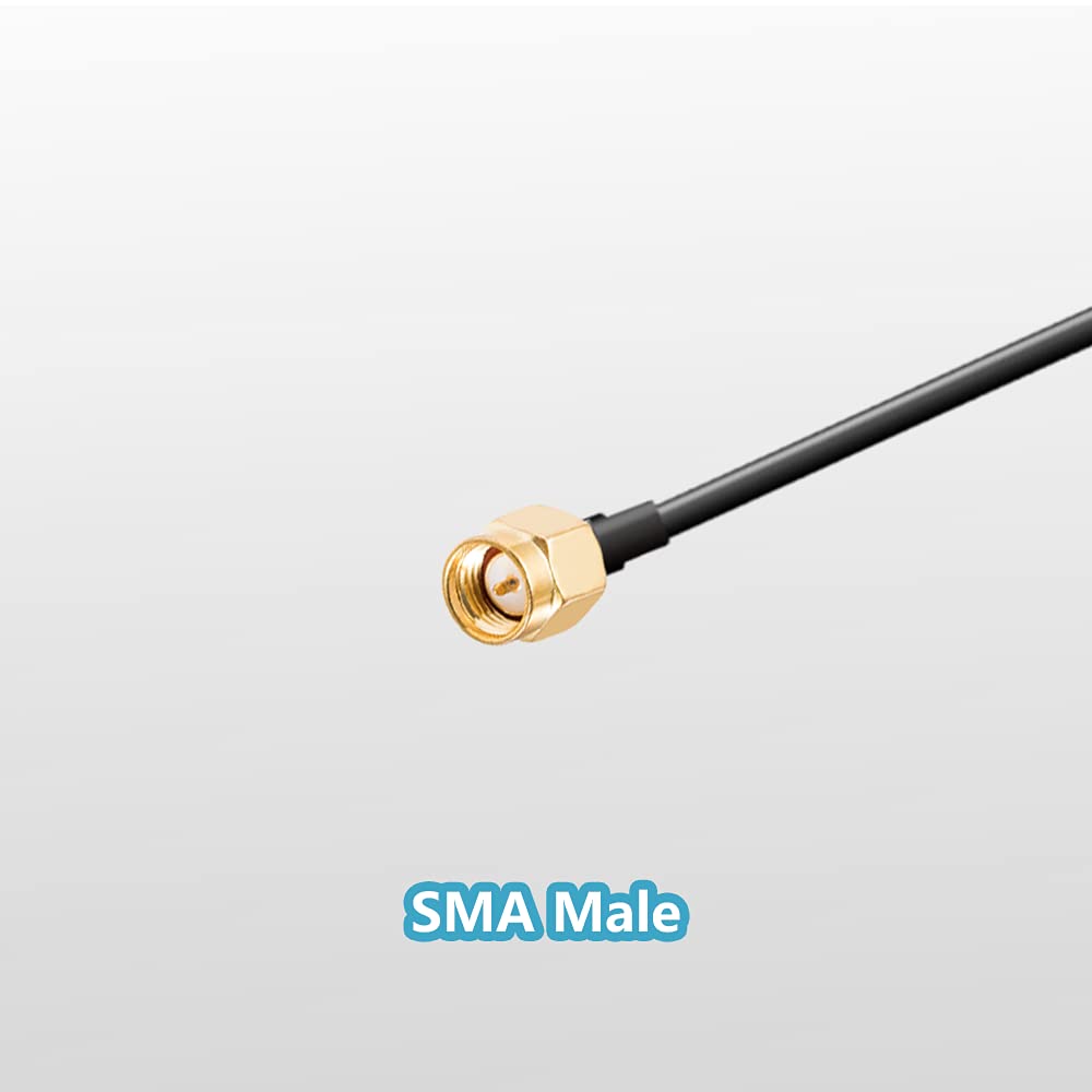 POBADY 433 MHz Antenna 3dBi SMA Male Adapter 3M RG174 Cable Magnetic Base Omni-Direction for Raspberry Pi NFC GSM ISM CUL USB CCU3 CCU2 CC1101
