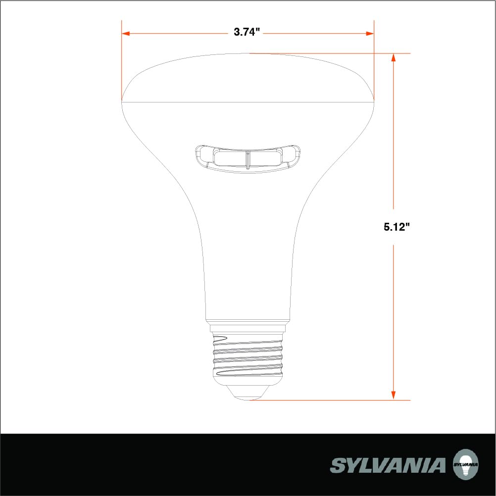 Sylvania TruWave BR30 LED Light Bulb, 7.5W = 65W, 5 CCT Select 2700/3000 / 3500/4000 / 5000K, Dimmable, 650 LMS, Frosted Finish - 1 Pack (41922)