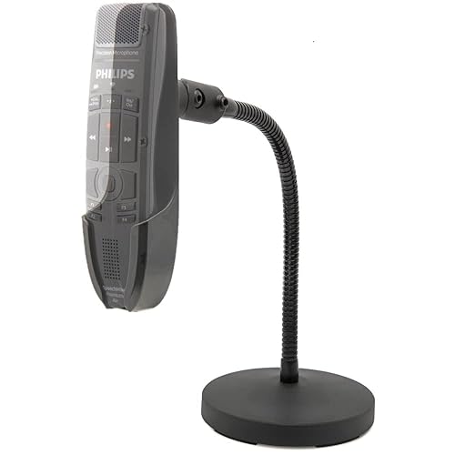 ECS WordFlex Gooseneck Holder Stand Compatible with Nuance PowerMic 4 & Philips SpeechMike Microphones SMP4000, SMP4010, LFH3200, LFH3210, LFH3500