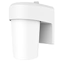 HALO FE 1-Light White LED Outdoor Lantern Sconce with Dusk to Dawn
