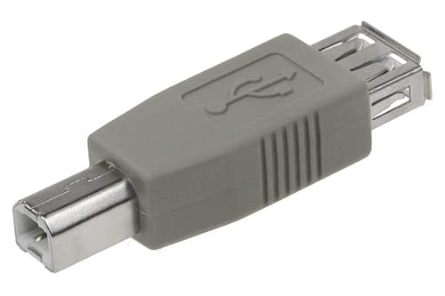 USB A Female to B Male Adapter - Beige
