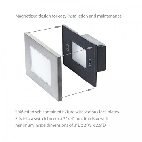 WAC Landscape Lighting, LEDme 120V LED Horizontal Ledge Indoor and Outdoor Step and Wall Light 3000K Built-in LED in Bronze