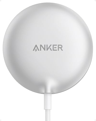 Anker MagSafe Charger Pad Compatible, MagGo iPhone 16 Wireless Charging Pad, Qi2 Certified 15W Wireless Charger for iPhone 16/16 Plus/16 Pro/16 Pro