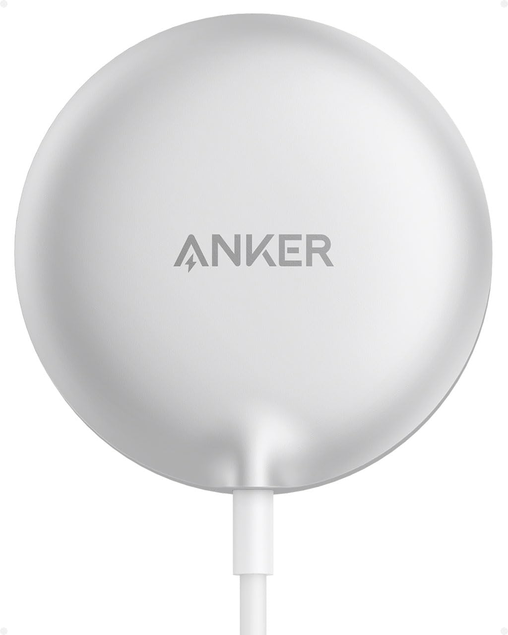 Anker MagSafe Charger Pad Compatible, MagGo iPhone 16 Wireless Charging Pad, Qi2 Certified 15W Wireless Charger for iPhone 16/16 Plus/16 Pro/16 Pro