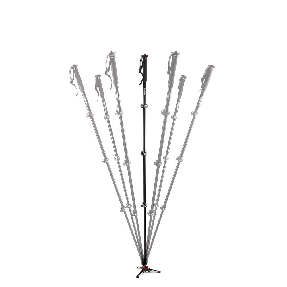 Manfrotto Video Monopod XPRO+, Camera and Video Support Rod with Video Head, 4-Section in Aluminum with Fluid Base, Photography Accessories