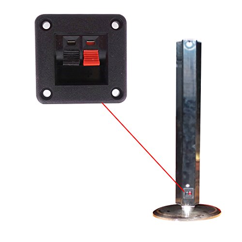 10Pcs 2 Position 2 Pins Square Spring Clip Speaker Terminal Block 1 Row Vertical Audio Amplifier PCB Mount Connector Jointing Clamp Black Red