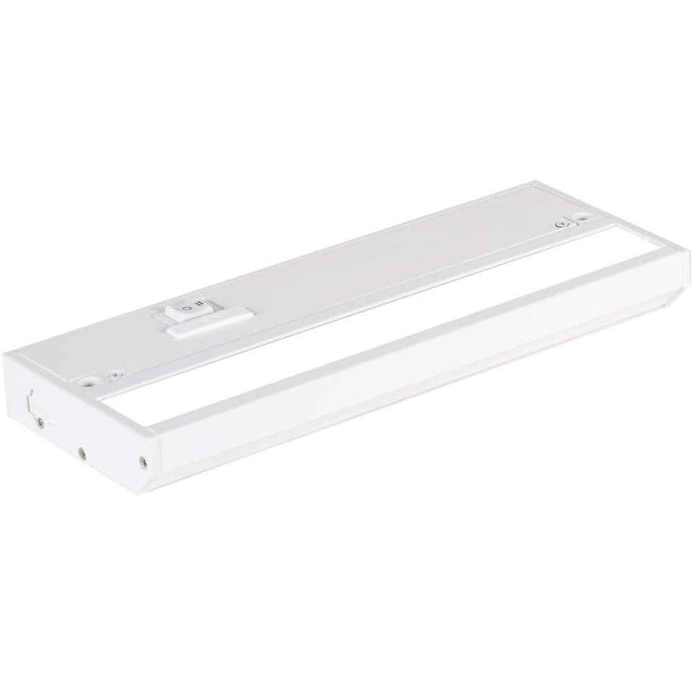 LED Under Cabinet Lighting Hardwired - 3CCT 9 Inch White Finish - Undercabinet Lights for Kitchen - Linkable Undercounter Dimmable Plug in Light or
