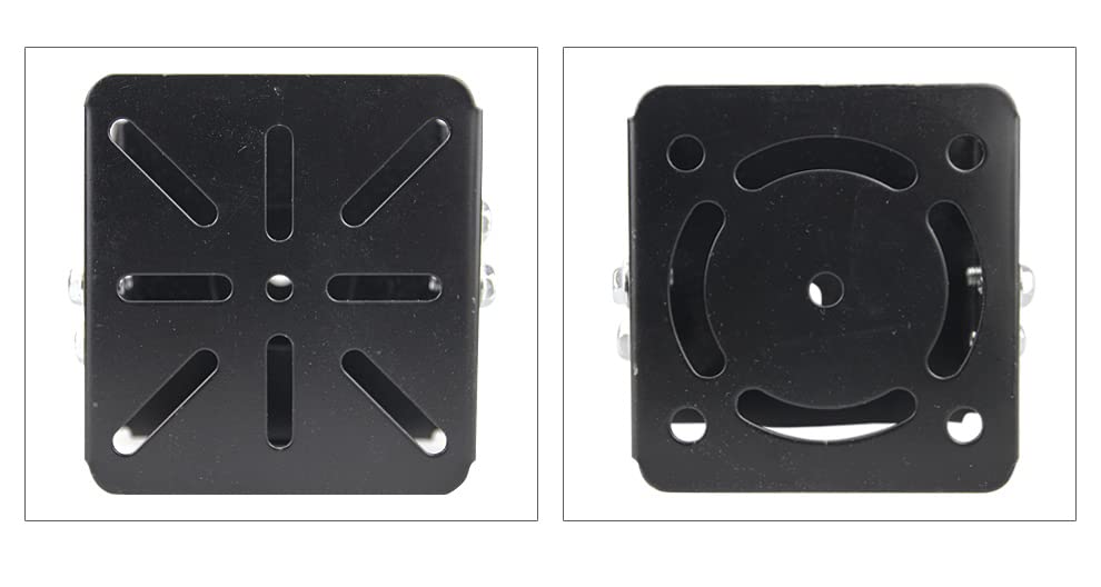 FINXRoll CCTV Security Camera Universal Pole Mounting Mount Bracket Adapter for PTZ Dome Surveillance Camera (3-Axis Black Bracket)