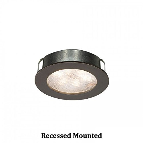 WAC Lighting HR-LED87-27-DB 3000K Soft White Round LED Button Light, Dark Bronze