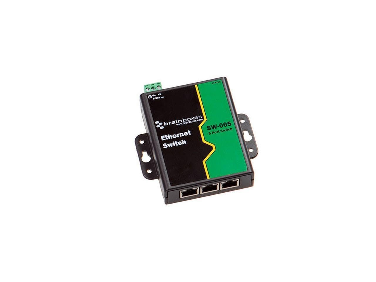Brainboxes Switch - 5 Ports - DIN Rail mountable (SW-005)