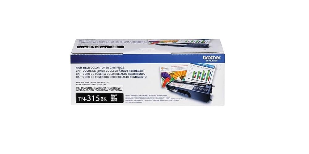 Brother TN-315BK Black (OEM) Genuine Toner Brother Printer Series HL-4150CDN Brother HL-4570CDW Brother MFC-9460CDN Brother MFC-9560CDW Brother