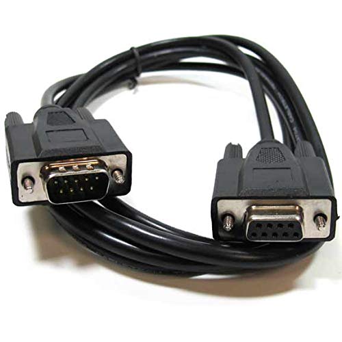 SF Cable, 10 ft DB9 M/F Serial Extension Cable RS232 Black Color