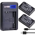 PowerTrust 2 Pack EN-EL20 EN-EL20a Camera Battery and LCD USB Charger for NIKON 1 J1 J2 J3 S1 AW1 CAMERA Batteries