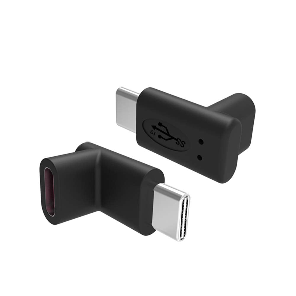 90 Degree Right Angle Type-C Male to Type-C Female Adapter 100W 40G,up and Down 90 Degree Type-c Plug to Jack Expansion Adapter is Suitable…