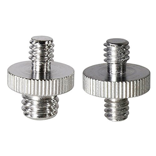 Foto&Tech 1/4" Male to 1/4" Male Screw +1/4" Male to 3/8" Male Threaded Screw Adapter Compatible with Camera Cage/Shoulder Rig/Tripod/Socket