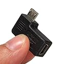 Tekit USB2.0 5P Micro Male to Mini USB Female Right Angle Elbow Plug Power Adapter Travel Plug Adapter. Female Socket Mini-USB to 90 Degree Angle…