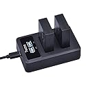 Tectra 2-Pack LP-E12 LPE12 Battery and LED Dual Charger for Canon EOS M50, M50 Mark II, EOS M, M2, M10, M100, M200, PowerShot SX70 HS, Rebel SL1
