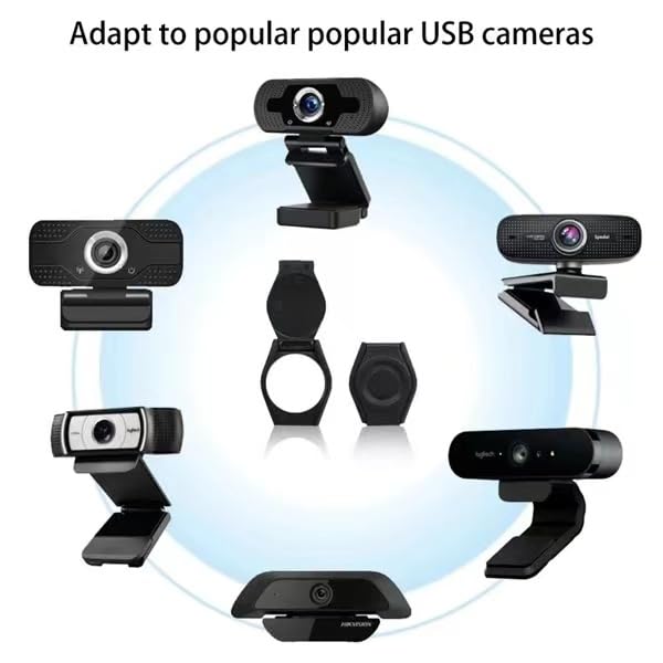 JiSiTeCai 2-Pack Universal Webcam Covers, Desktop External Lens caps, Shutter Protectors, Privacy Covers for Streaming, Compatible