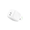 Belkin 2-Port USB C Charger Block 50W, Dual-Port GaN Charger w/ 2x USB C Ports, Fast Charging for MacBook, iPhone 17, iPad Pro, Chromebook, Galaxy S26