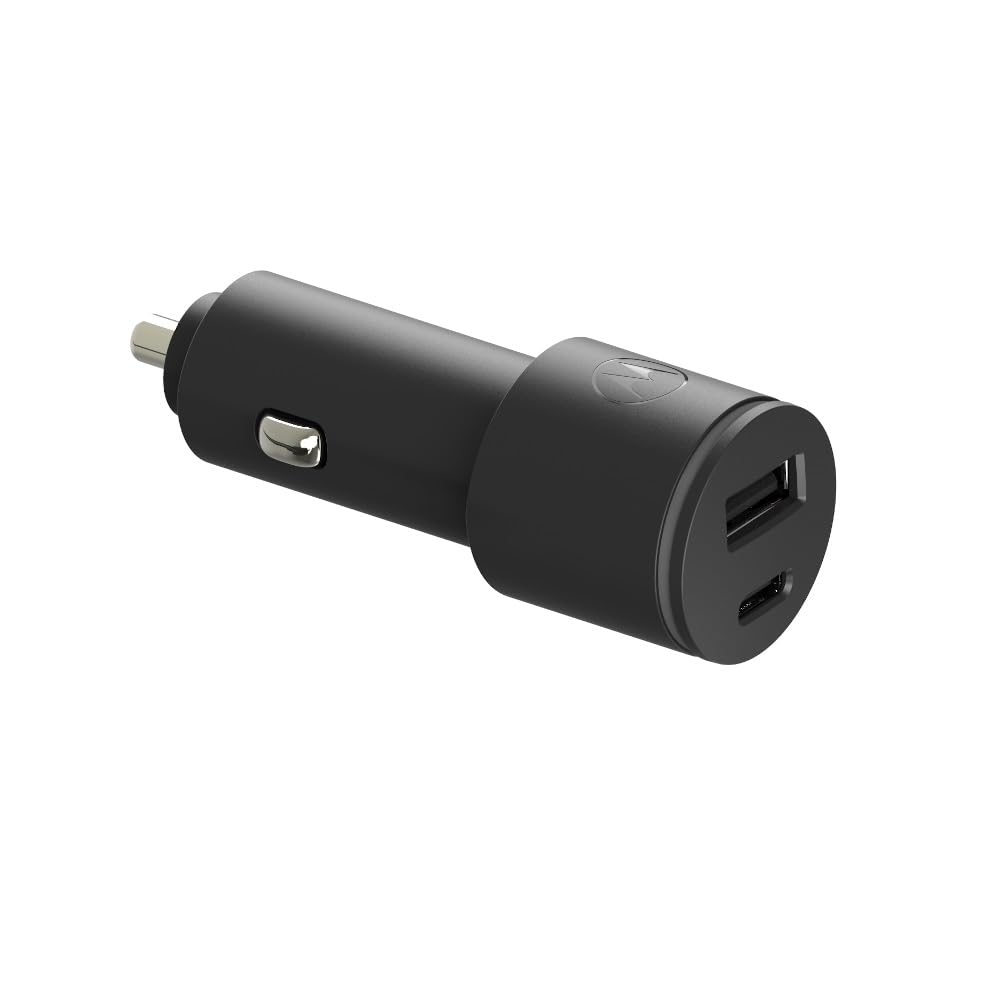 Motorola TurboPower Share Car Charger- 45W Dual Port USB-A, USB-C Output for Moto G 2025/2026, G Power 2024/2025/2026, G Stylus 2024/2025/2026, Play