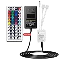 SNKIZN 44 Key Wireless IR Remote Controller, Rectifier Control Box,DC 12V 3A Power Supply Adapter?Replacement Control for SMD 5050 3528 2835 RGB LED
