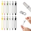 Shuielai Silicone Cable Organizers, 12-Pack Reusable Elastic Cord Straps & Wire Ties for Cable Management, Multi-Purpose Organizer for Travel, Home