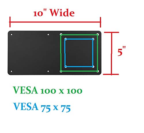 Mount Plus MP-CPB-7 Mounting Bracket Compatible with Intel NUC | VESA Monitor Arm Extension Plate Compatible with The NUC Mini PC Computer | Thin