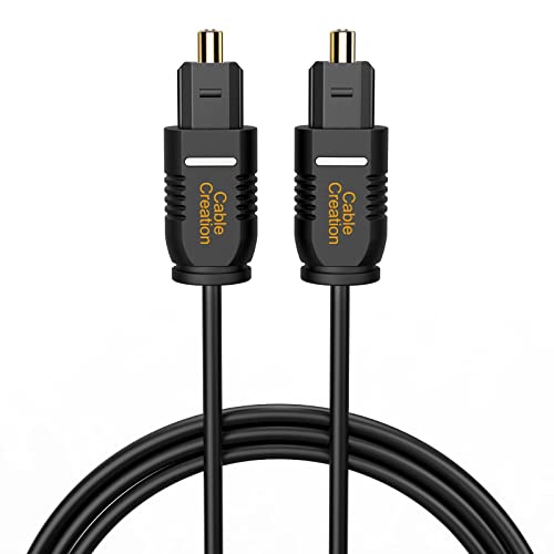CableCreation Optical Digital Audio Cable 15FT, Thin Fiber Optic Toslink Gold Plated Optical S/PDIF Cord for Home Theater, Sound Bar, TV, PS4, Xbox