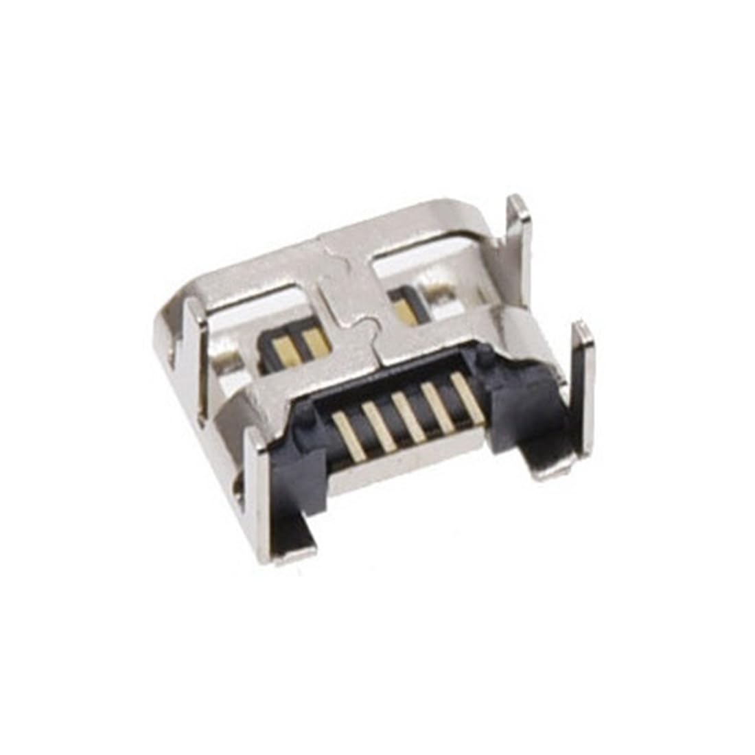 bnafes 20PCS Micro USB Female Socket Connector Jack Port, 5-Pin DIP 180 Degree, Repair Replacement Adapter