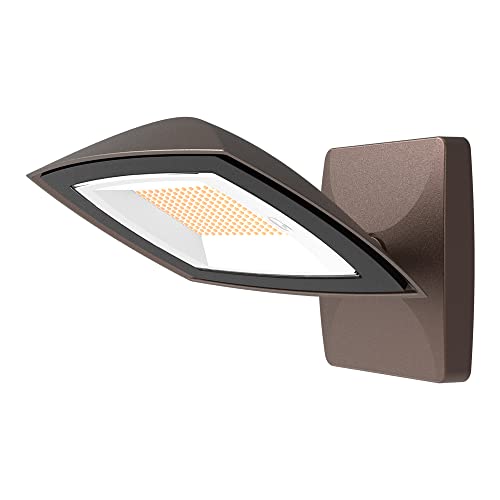 HALO ARFL Watt Equivalence Bronze, Outdoor Integrated LED Architectural Residential Floodlight Dusk to Dawn 1700 Max Lumens