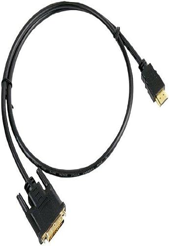 Pyle Home HDMI to DVI Adapter Cable-1 x DVI Male 18 Pin,1 x HDMI Male 19 Pin w/ 24K Gold-Plated Connectors,For Blu-Ray DVD Player,Video Game