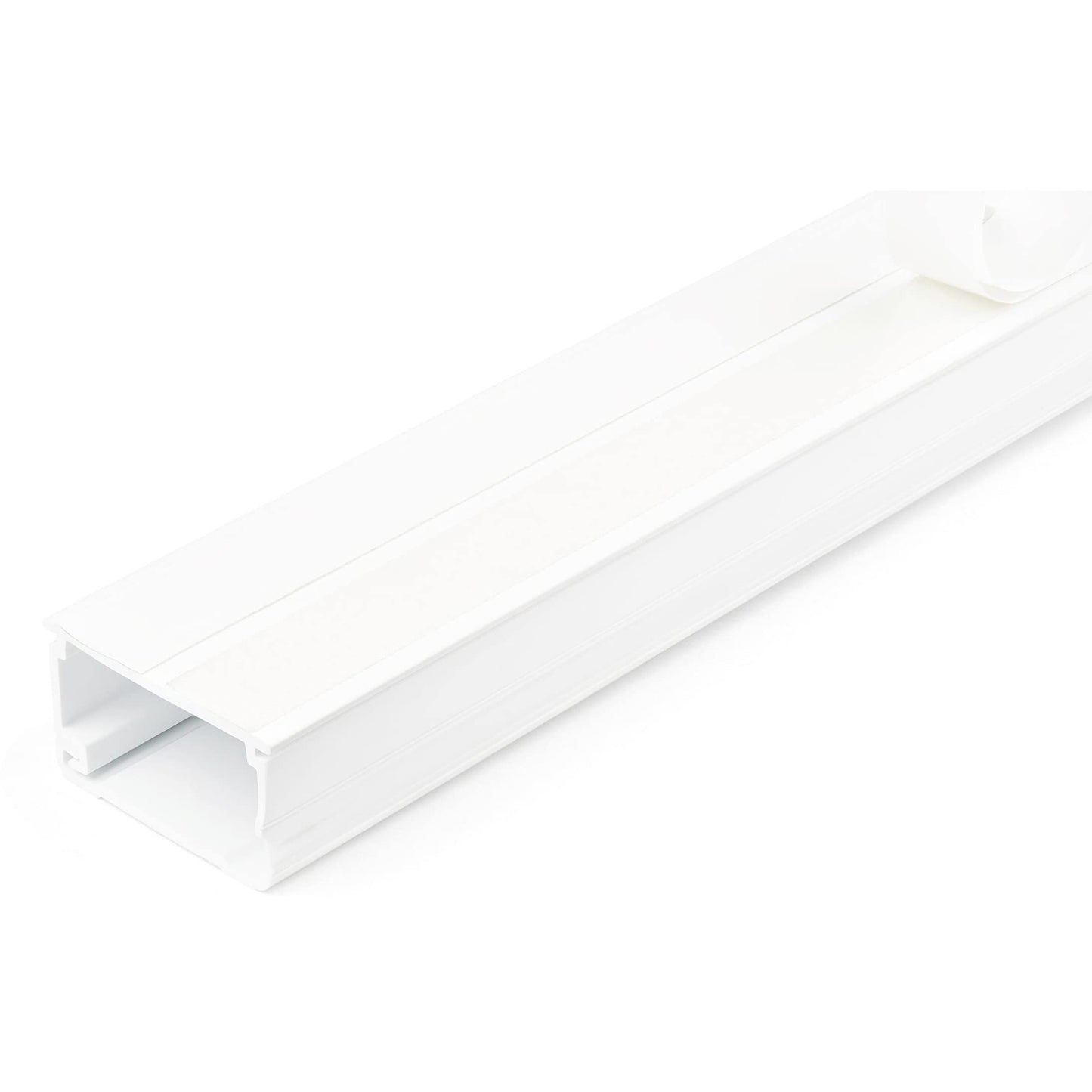 StarTech.com Solid Cable Management Raceway with Adhesive Tape & Cover, 1-3/4"(45mm) W x 1-1/8"(27mm) H - 6ft(1.8m) Length, PVC Network/Power Cord