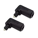 Cable Matters 2-Pack Right Angle Toslink Adapter (Toslink Extension) Male to Female