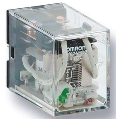 LYQ2DC12 Relay; E-Mech; DPDT; 12VDC Coil; 10A; Plug-in/Solder Terminals; Bracket Mount, LYQ2-DC12