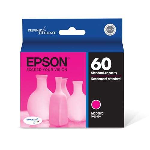 Epson 60 DURABrite Ultra Ink Standard Capacity Magenta Cartridge (T060320) Works with Stylus C-68, C-88, C-88+, CX-3800, CX-3810, CX-4200, CX-4800