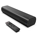 Sound Bars for TV 16-inch, Cinematic TV Sound Bar with Impactful Bass, Bluetooth Soundbar for TV with Remote Control, Wall Mountable TV Speakers Sound