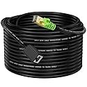 Weetcoocm Ethernet Extension Cable 20ft, Network Cat6a Extension Patch Cable RJ45 Cords Shielded Male to Female Connector (20FT)
