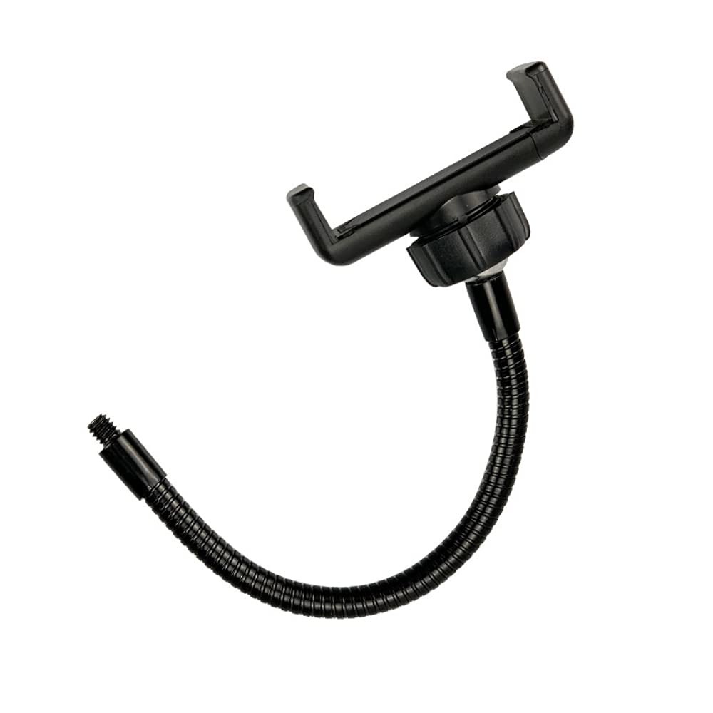 Walway Portable Hose Phone Clip Smartphone Live Broadcast Clamp Holder Ring Light Stand Compatible with Most Cellphones, Black