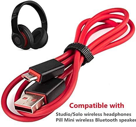Saipomor USB Charger Cable Replacement Power Supply Cord Micro USB Wire fit Beat by Dr Dre Powerbeats2 Powerbeats 3 Solo3 Solo2 Studio2 Studio3