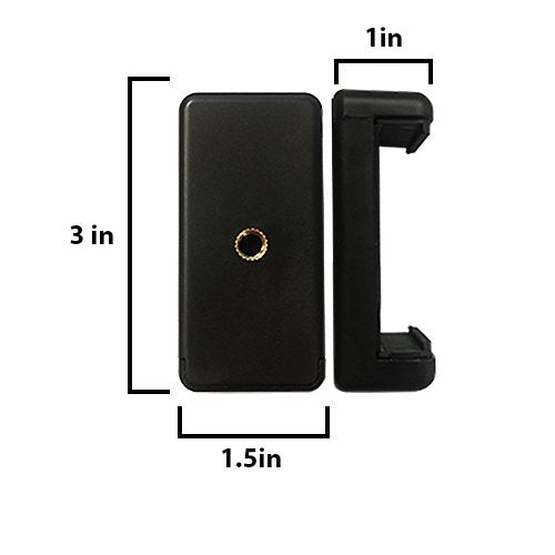 Acuvar Universal Tripod Smartphone Mounts with Dual Mounting Points for iPhone, Android, and All Smartphones up to 3.5" Wide + Microfiber Cloth (2