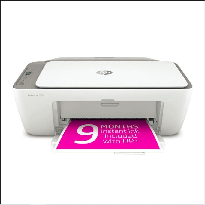 HP DeskJet 2723e All-in-One Wireless Color Inkjet Printer?Print Scan Copy - LCD Display, 4800 x 1200 dpi, 9 Months Free Instant Ink WiFi, Bluetooth