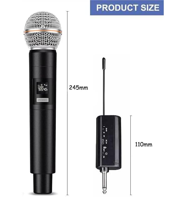 HUACAM Professional Karaoke Microphone Set, Dual Vocal Pickup, Easy Setup, USB Rechargeable, LED Display, Compatible with Karaoke Machines and More