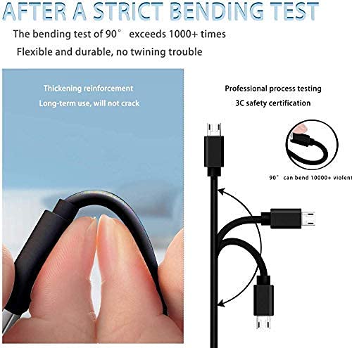 5FT Micro USB Charger Charging Power Cable Cord Compatible for Cowin e7 SE7 E9 E8 SE8 E7 Pro, Jabra Elite 45e 65t Evolve 75 65 Headphones,Bugani M83