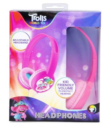 Trolls World Tour Kid Friendly Volume Limiting Headphones for Ages 6+